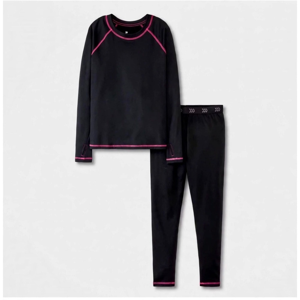 NWT All in Motion Girls Mid-Weight Thermal Set, Sz S, M, L